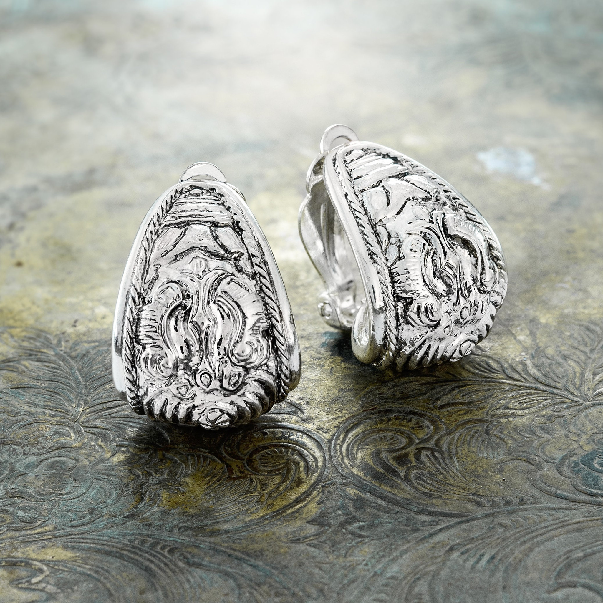 Silver Earrings with Pyramid Shaped Design | Trendy Designer Jhumki Earring  - Earrings, Jewellery - FOLKWAYS